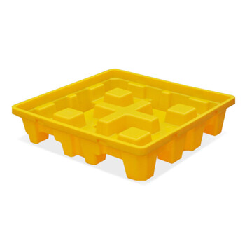 冰禹 防渗漏托盘卡板 油桶机油化学盛漏接油盘防渗漏平台 1300*1300*300mm BY-3042