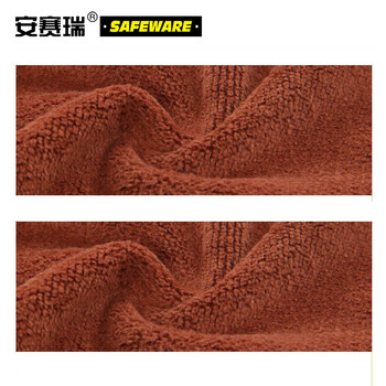 安赛瑞 业务用纤维毛巾 美容美发清洁擦拭布洗车用 宽30cm长70cm棕色 10条装 12643