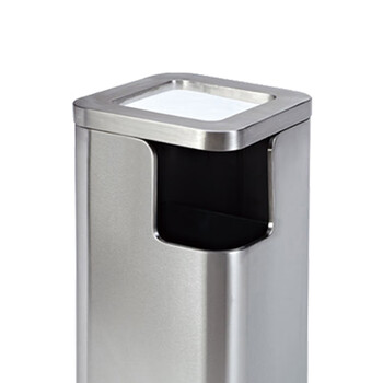 南 GPX-212 南方平面圆角座地烟灰桶 砂纹钢 办公楼立式不锈钢垃圾桶烟灰桶 室内果皮桶公用垃圾桶