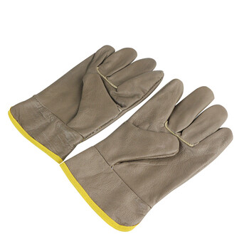 谋福 CNMF 9417 全牛皮电焊手套 电焊防护手套 焊工手套 焊接手套 劳保手套 (柔软款 深色)