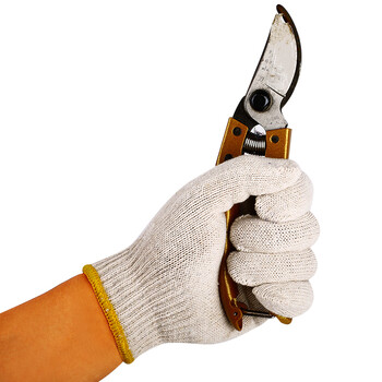 汉盾（HANDUN) HD-650G 涤棉加丝手套 10针本白650g涤棉加丝纱线手套 12副/打