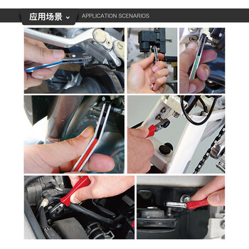 安力士牌（ANEX）进口No.426 上曲棘轮螺丝刀 棘爪超短批头 一字起子 十字螺丝批 改锥 2件套