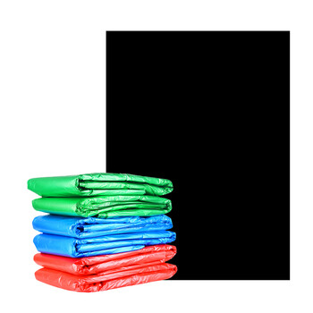 庄太太【100*120cm绿色50只】彩色加厚物业大号塑料袋商用平口垃圾袋