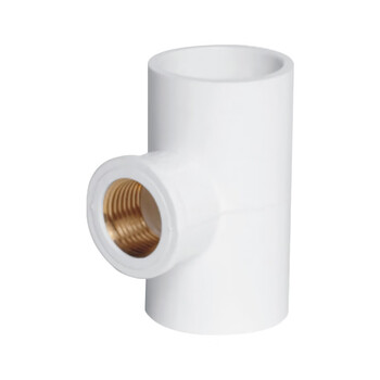 联塑（LESSO）铜内丝异径三通(PVC-U给水配件)白色 dn32XRC1/2＂