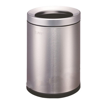 南 SF10-Y02 南方圆形房间桶   砂银钢 果皮桶  商用酒店宾馆客房不锈钢垃圾桶 容量10升