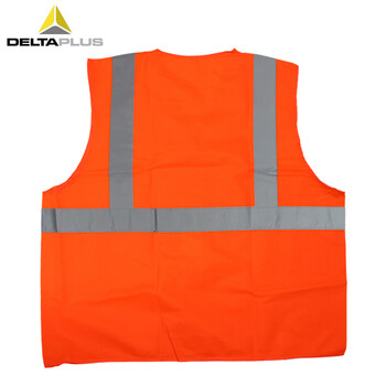 代尔塔（Deltaplus）404402 GILP4肩部带反光条背心马甲两竖一横 定做 黄色 1件