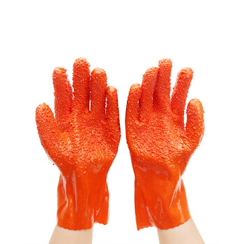 东亚/博尔格 708防滑浸塑手套 加厚防水防油弱酸碱止滑防腐蚀保护手套 定做 均码 2副