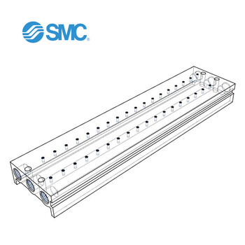 SMC SS5Y3-20-18 5通电磁阀 直接配管型集装式 整块型底板/各自配线 集装式型号 20型18阀 适用SY3000系列