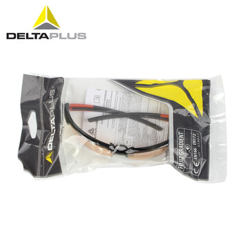 代尔塔（Deltaplus）101110 户外骑行护目眼镜 防冲击刮擦防风尘沙 定做 橙色 1付