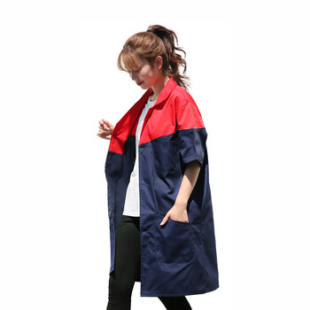 劳保佳 长款半袖搬运服薄款藏蓝拼灰特大码（180-200cm）