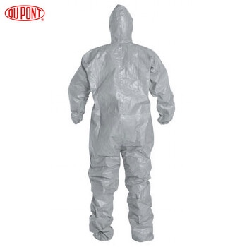 杜邦（DUPONT）Tychem F防酸碱有机化学品防护服实验化工定做不含鞋子口罩面罩L码