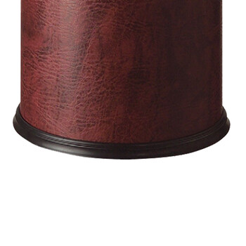 南 GPX-106 南方圆形单层垃圾桶 酒红色皮 商用垃圾桶 酒店宾馆客房果皮桶