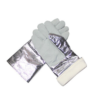 安百利（ANBOLY） 300度耐手温隔热手套 36cm 定做 ABL-S58  牛皮铝箔耐高温手套