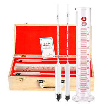 匡建仪表 石油密度计 测油液体密度计高精度石油玻璃测量仪检测仪比重计 0.7-0.75/0.75-0.8/量筒 