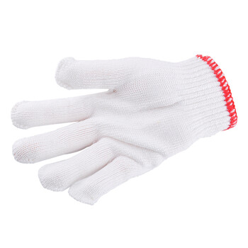 安美尚（ams）尼龙手套线手套白手套加厚耐磨劳保手套施工工地防滑手套700克尼龙精品款24双