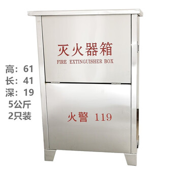 天生湖 NATURAL LAKE 304不锈钢灭火器箱5公斤2具 水基型灭火器箱子 干粉灭火器箱子 5kg*2