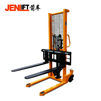 箭车（JENLIFT）叉车手动液压堆高车托盘装卸堆垛车载重载重1吨升高1.6米SFH1016D
