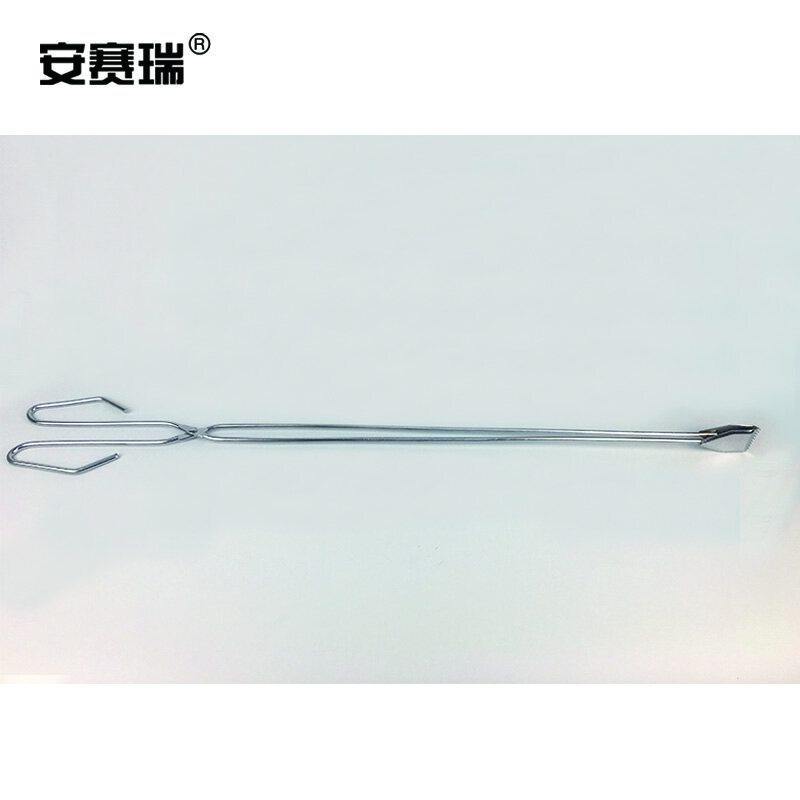 安赛瑞 环卫垃圾钳垃圾夹(5把装)电镀垃圾拾物器取物器 火钳碳夹煤球钳烧烤夹子78cm 24478