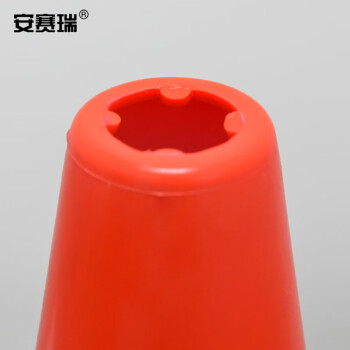 安赛瑞 PVC反光路锥（1个装） 安全警示橡胶 红白雪糕筒交通安全 45×27×27cm 14484