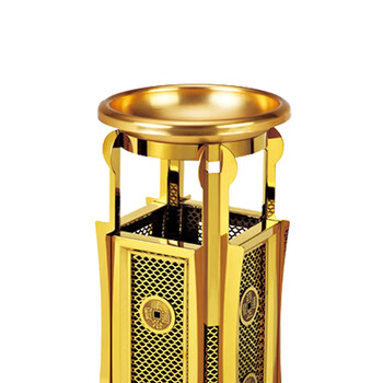 南 GPX-173N2 南方宝塔古铜座地烟灰桶 镜金 商场垃圾桶 酒店落地烟灰桶立式果皮桶商场垃圾筒