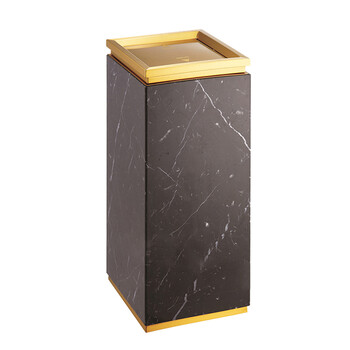 南 GPX-7M 南方座地垃圾桶 黑白根天然大理石 防指纹垃圾桶 公用垃圾箱 果皮桶 内桶容量22升