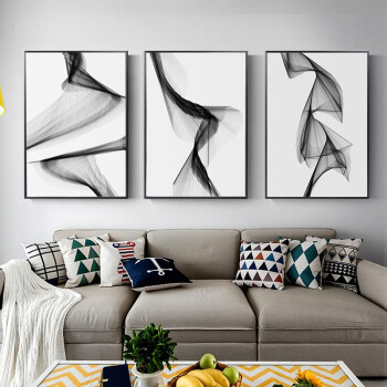 领艺lingyi客厅装饰画现代简约沙发背景墙壁画电视墙抽象艺术沙发后面