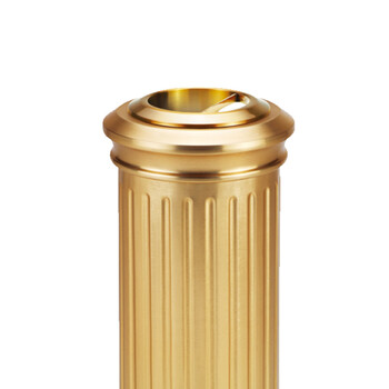 南 GPX-1 欧式罗马柱烟灰桶 南方垃圾桶 酒店宾馆果皮桶带烟灰缸垃圾筒 黄金 内桶容量7升