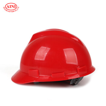 艾尼（AINI）慧缘ANP-12 V型PE安全帽 红色 一顶【中铁山桥定制】