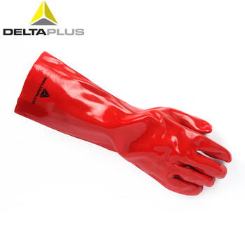 代尔塔（Deltaplus）201402 PVCC400防化手套耐酸碱抗化学品溶剂40厘米 10码 1副