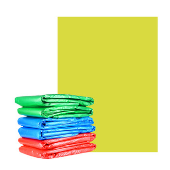 庄太太【120*140cm棕色50只】彩色大垃圾袋加厚物业大号塑料袋绿蓝红黑色分类平口垃圾袋商用