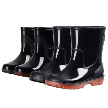 夜霸途防汛高筒雨鞋男应急救援雨靴高筒低帮水鞋男士中筒防水鞋短筒水靴厚底胶鞋套鞋 低筒16cm单鞋40码