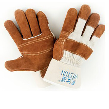 威仕盾（WESTUN） G-2281 26cm驳掌背布加厚劳保手套 L码 1副