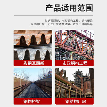 巧美丽（QIAOMEILI）铁锈转化剂 免除锈底漆彩钢瓦铁门栏杆除锈剂水性快干带固锈漆金属防锈漆 透明色20kg