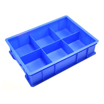 海斯迪克 HKCC05 零件盒分隔箱 货架物料盒 塑料分格箱 五金工具收纳箱分隔 螺丝盒 10格箱外590*385*145mm