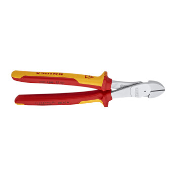 凯尼派克（KNIPEX）74 06 250 省力型绝缘斜口钳 镀铬 绝缘双色手柄 250mm 切割类工具 钢