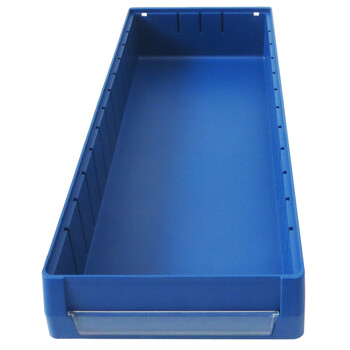 兰诗（LAUTEE）6023 分隔式多功能零件盒 仓库塑料分格箱 螺丝盒五金配件收纳箱 蓝色600*235*90