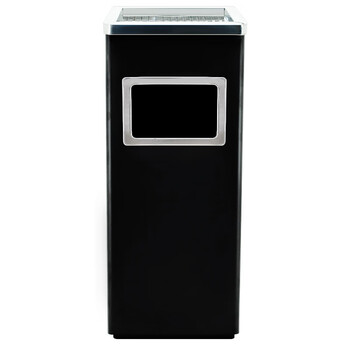 兰诗（LAUTEE）GPX-013 方形丽格桶 酒店商场电梯口立式座地垃圾桶烟灰桶 黑色