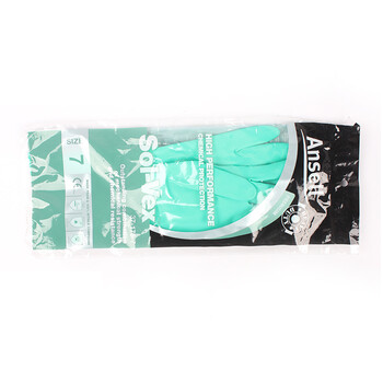 ANSELL 安思尔 37-176耐酸碱耐磨丁腈橡胶防化手套 可重复使用 定做 9码（中码）12双【企业专享】