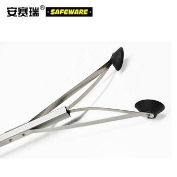 安赛瑞 商用铝合金直杆垃圾夹环卫保洁长柄垃圾钳 铝合金直杆式取物器清洁工具长80cm（5把装）10679