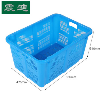 震迪周转箩筐物流运输塑料箩加厚大号西瓜箩665*475*340