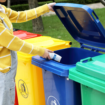 纽仕达/240L带轮可挂车垃圾桶商用户外环卫带盖大号方形翻盖公用大容量绿色大垃圾桶【可免费印制LOGO】