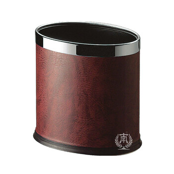 南 GPX-45B 南方椭圆双层垃圾桶 酒红色皮纹 商用酒店宾馆客房垃圾桶 房间桶 果皮桶 内桶容量10.33升