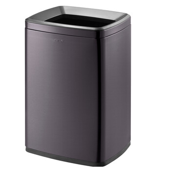 南 SF8-F02 南方长方形房间桶 黑金 防指纹厨房垃圾桶酒店宾馆客房不锈钢垃圾桶果皮桶商用桶 8L容量