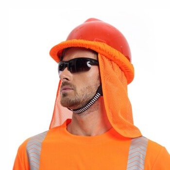 安大叔 防晒帽套（与安全帽搭配使用，不含安全帽）网布柔软面料速干排汗 荧光黄HF140