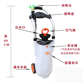 谋福CNMF252便携推车式12洗眼器 可移动便携推车式洗眼器（ 12升便携推车式洗眼器 ）