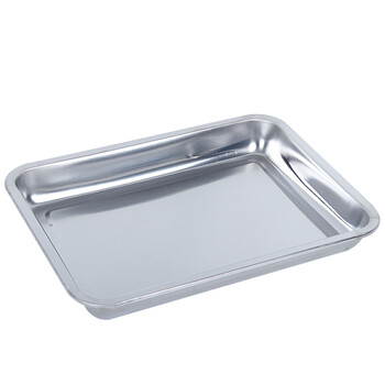 海斯迪克 HKW-97 不锈钢方盘 酒店托盘不锈钢盘仓库零件盒存储盘 04厚50*35*2浅