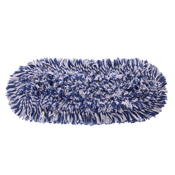 金诗洛 KSL062 平板拖把替换拖布 排拖工厂酒店可替换棉纱拖把保洁 110CM（蓝白-替换头） 1个