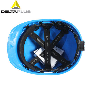 代尔塔（Deltaplus）102008石英3型PP安全帽8点内衬建筑工地 蓝色1顶（不含下颌带） 定做