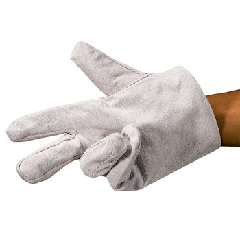 盖歇茂（GXM）帆布手套双层24道线耐磨电焊手套机床机械手套10双/打【企业定制】