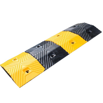 竹特 橡胶减速带 坡道公路道路减速板 汽车停车加高加厚减速带 一米 （35cm宽*4cm高）企业定制